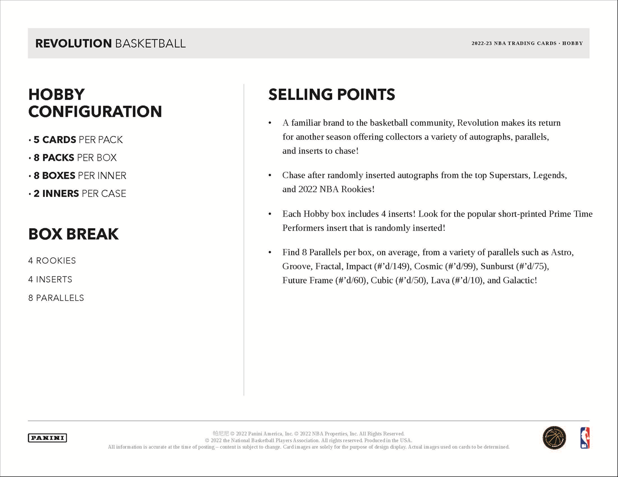 2022-23 Panini Revolution Basketball Hobby 16 Box Case