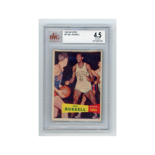 1957-58 Topps - #77 Bill Russell (RC) Beckett BVG 4.5