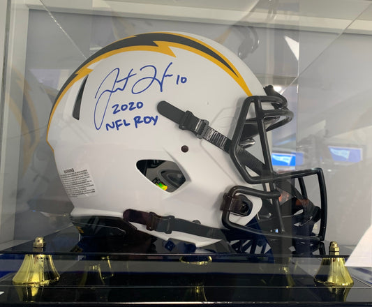 Justin Herbert Autographed Chargers Lunar Eclipse Authentic Full-Size Football Helmet - ROY Inscribed